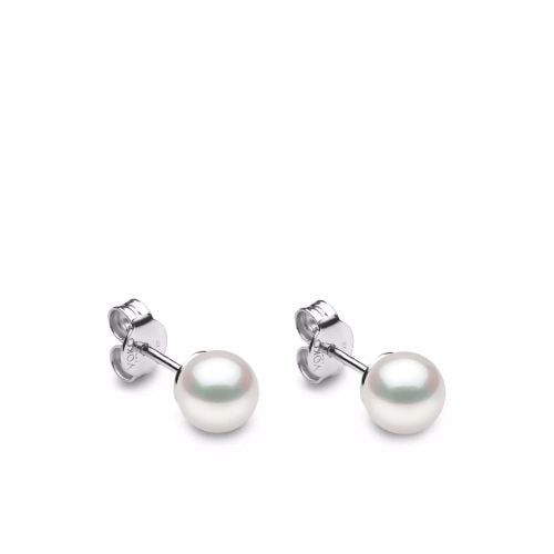 YOKO LONDON Yoko London 18kt White Gold Classic 6mm Akoya Pearl Stud Earrings - Silver